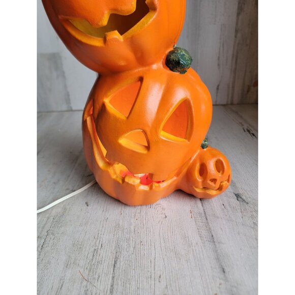 Paper magic company pumpkin vintage light up stack Halloween home decor - Picture 4 of 9